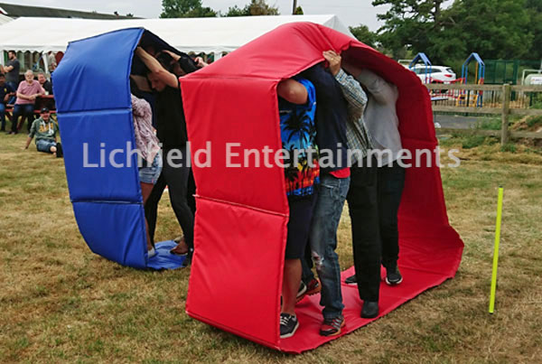 Company sports day games hire - Human Caterpillar Racing.