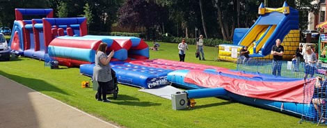 Inflatable Assault Course for hire - 120ft long version
