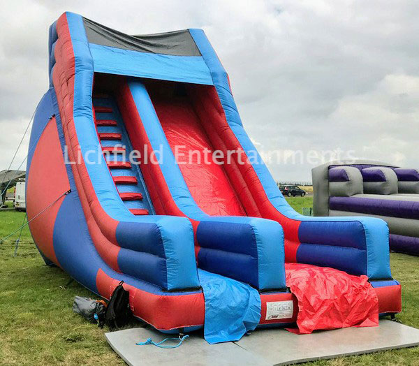 Kids and Adults Bouncy Slide inflatable hire from Lichfield Entertainments UK 