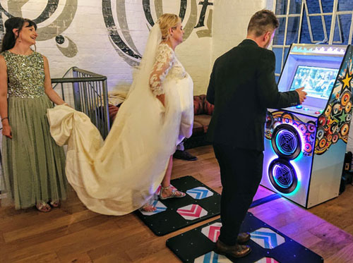 Arcade Dance Mats Machine hire for Wedding Receptions.
