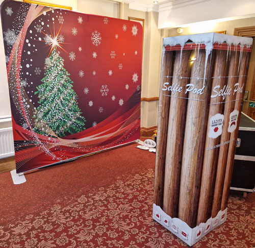 Christmas Selfie Pod for hire from Lichfield Entertainments UK