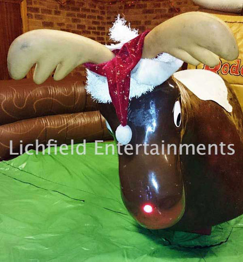 Christmas Rodeo Reindeer Ride for hire from Lichfield Entertainments UK
