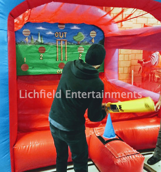 Inflatable Cricket Batting Game for hire from Lichfield Entertainments