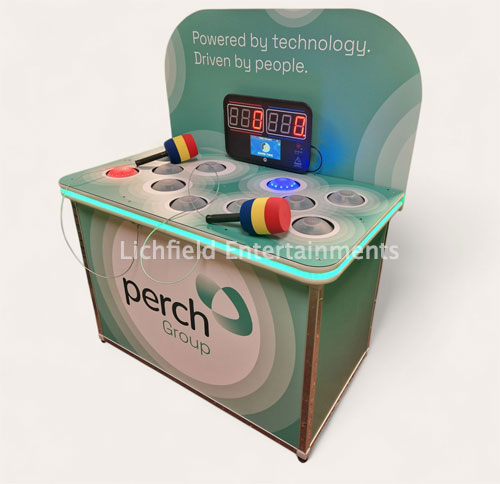 Branded Whack a Mole Game Hire in Birmimgham.