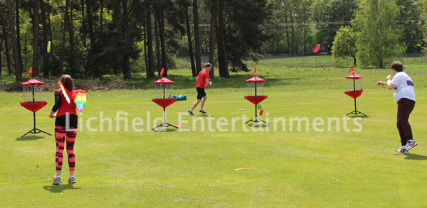 Company sports day games hire - Disc Golf.