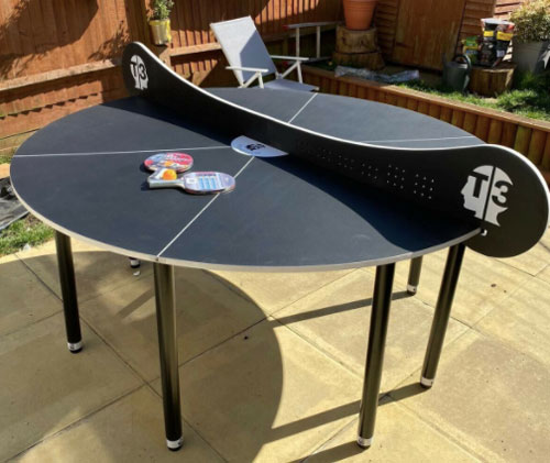 2-6 player round Table Tennis table for hire from Lichfield Entertainments UK