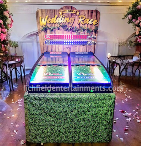 Wedding themed Roll a Ball derby game - pefect entertainment for wedding receptions